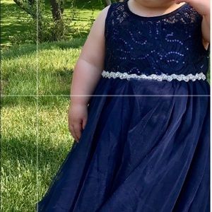 Navy 2T toddler Elegant Dress